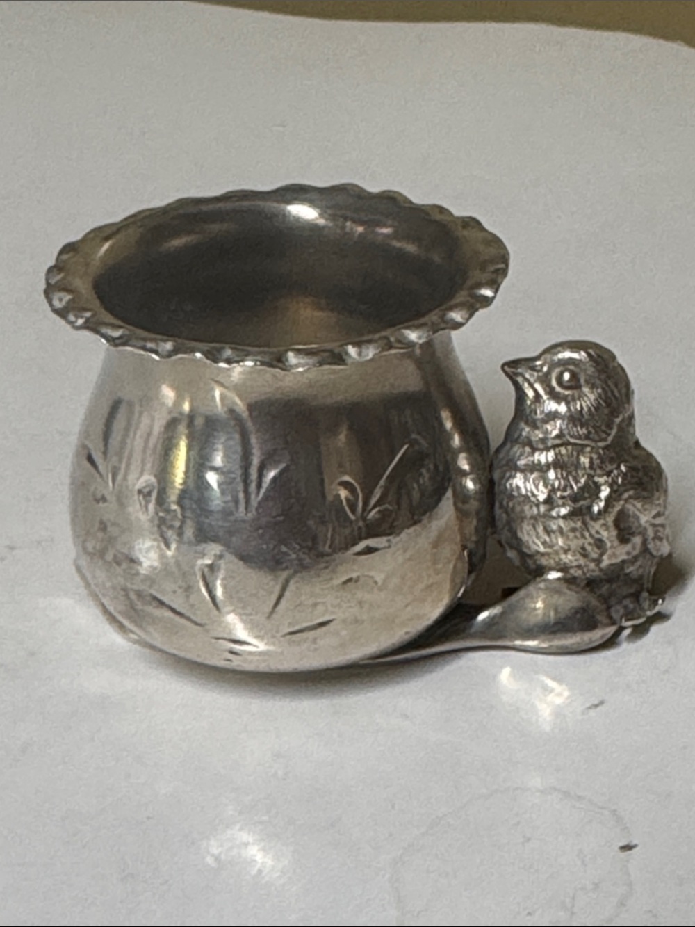 New Amsterdam Silver Plate Toothpick Holder Bird and Wishbone Victorian